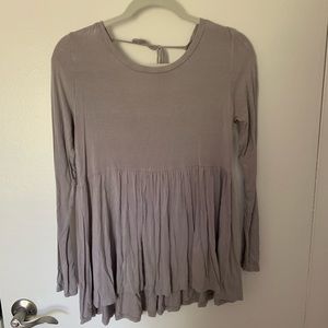 gray peplum top